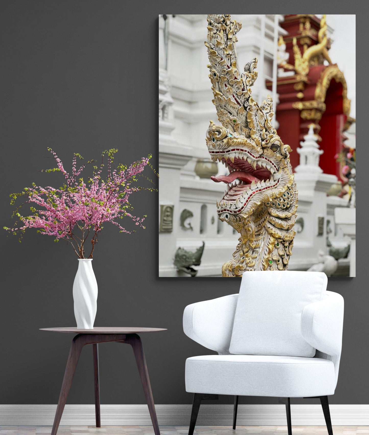 Vertical printed canvas · High quality · Naga dragon · Wall art