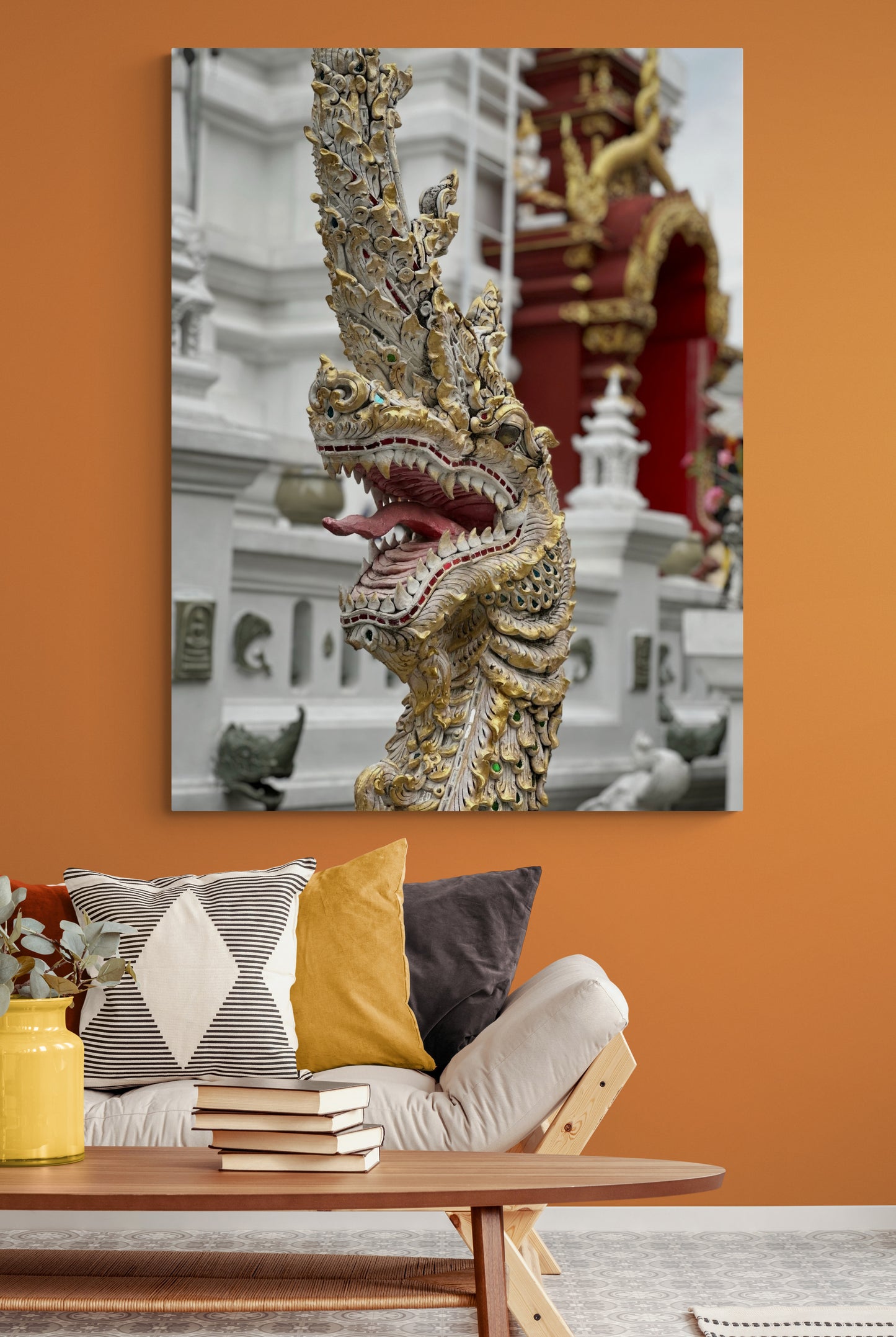 Vertical printed canvas · High quality · Naga dragon · Wall art