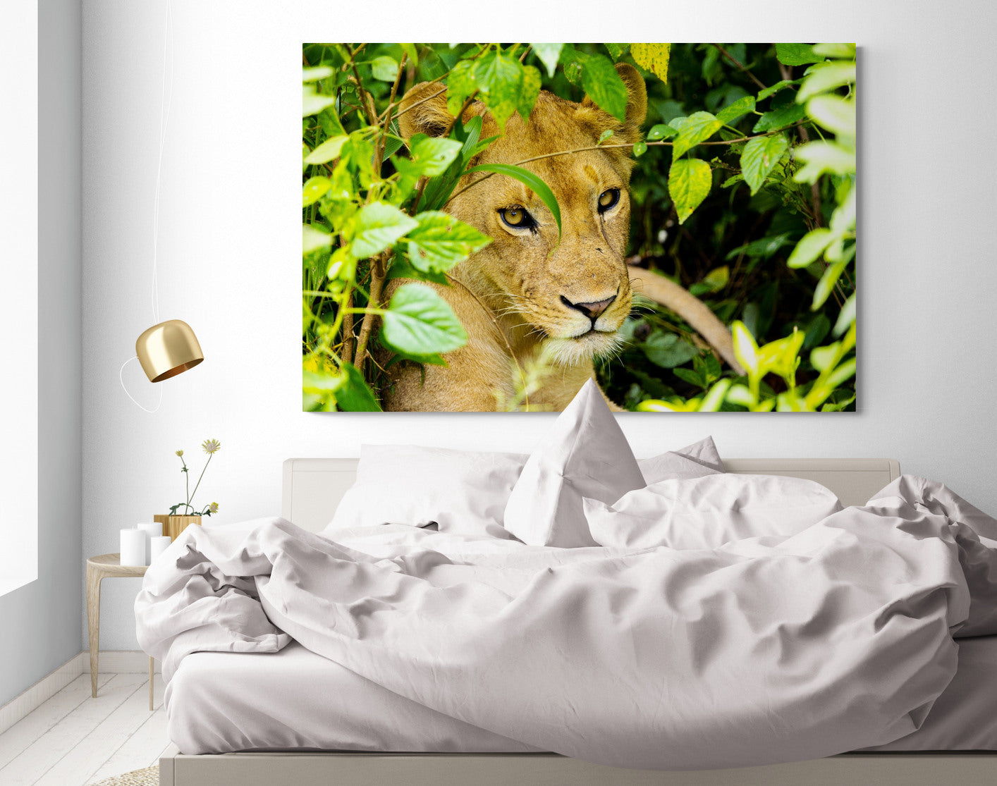 Printed canvas · High quality · Lioness · Wall art