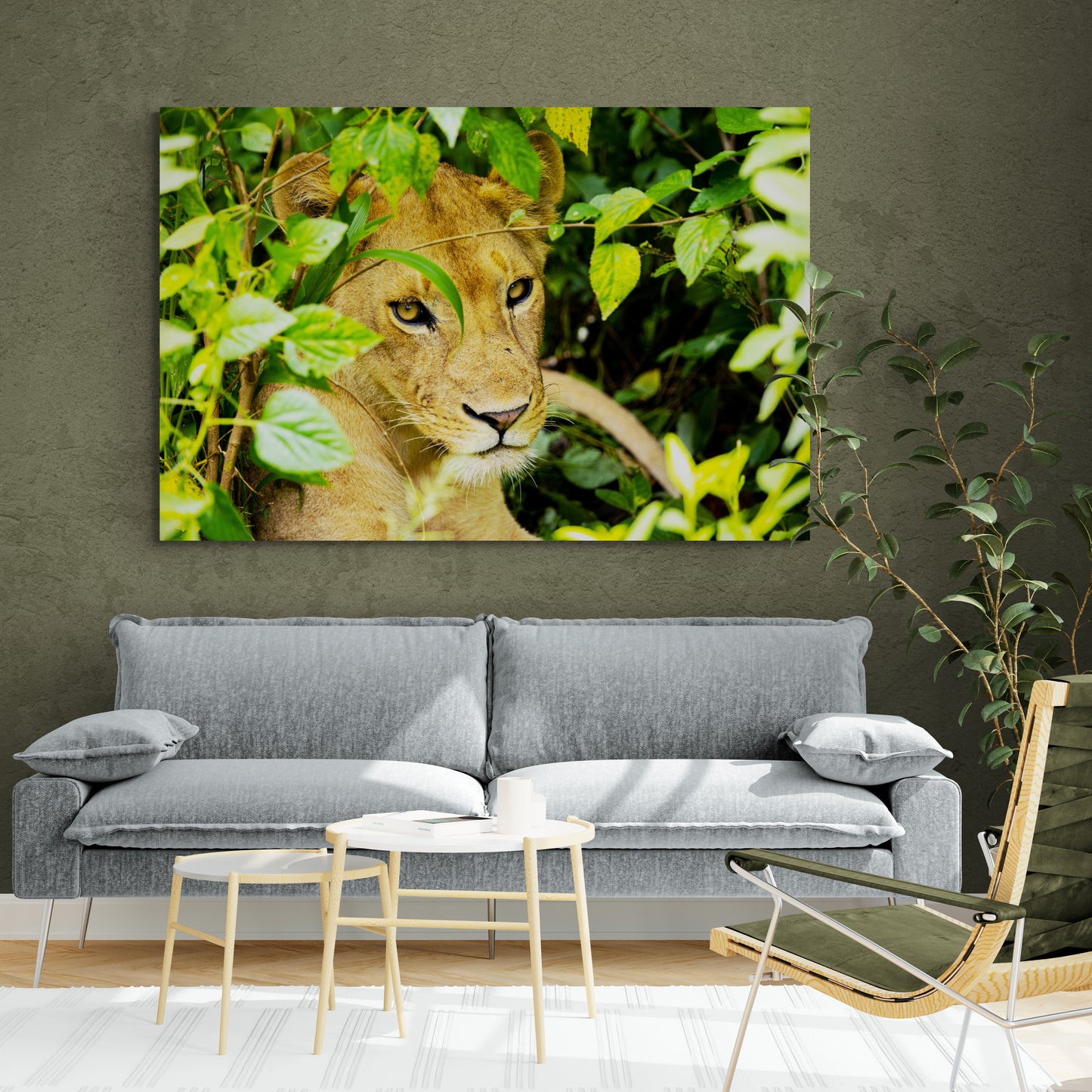 Printed canvas · High quality · Lioness · Wall art