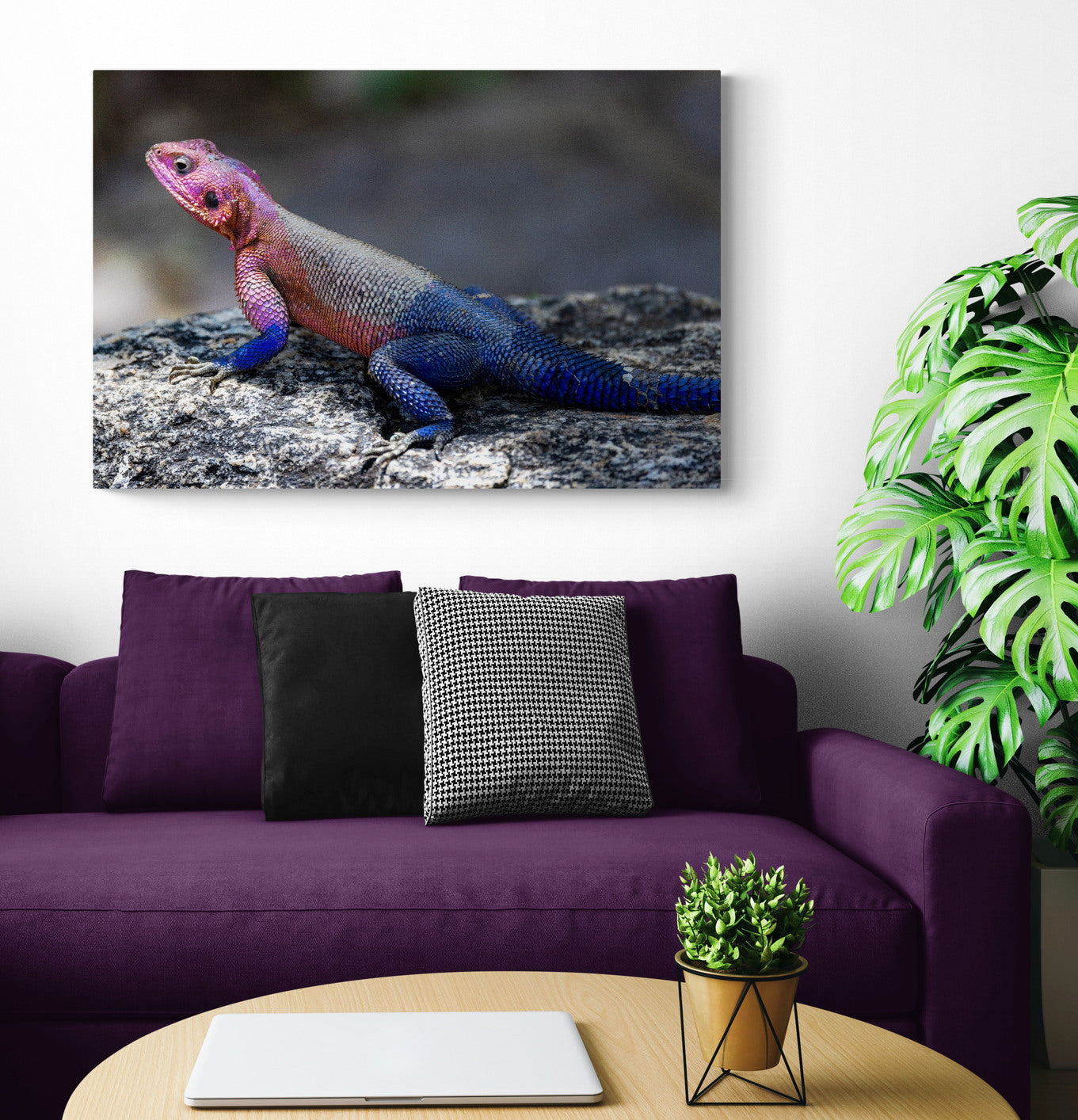 Printed canvas · High quality · Lizard · Wall art