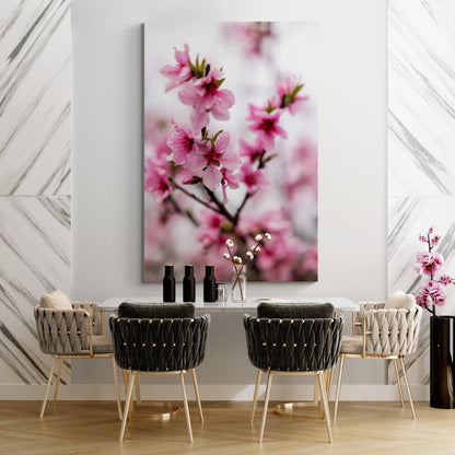 Vertical printed canvas · High quality · Japanese flowers · Wall art