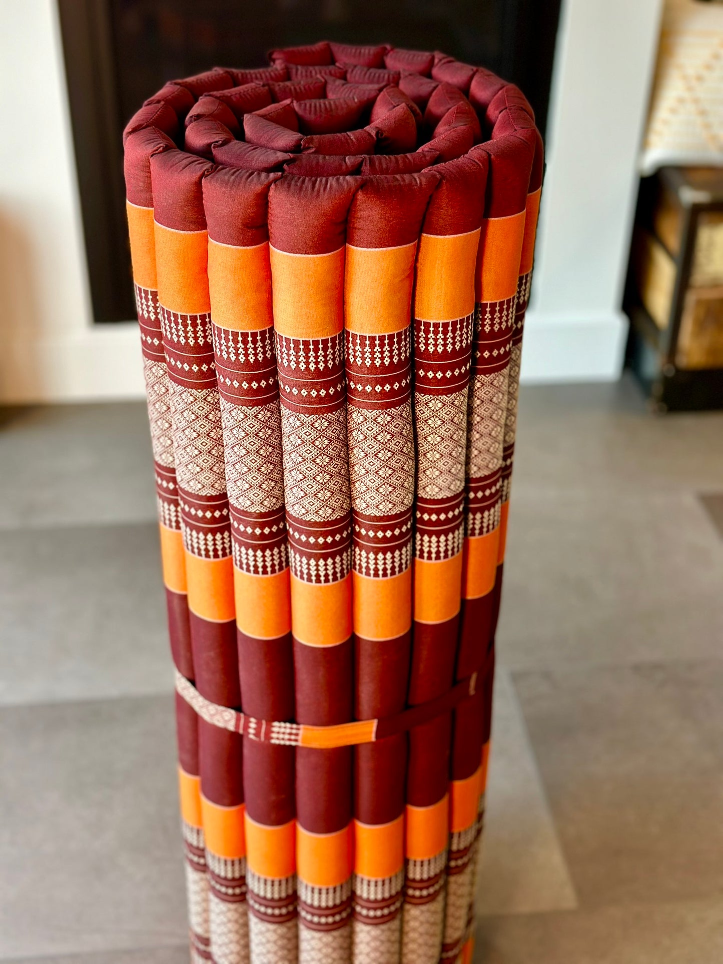 Kapok Thai Yoga Mat · Sunrise Orange · 6"5 feet [Orange]