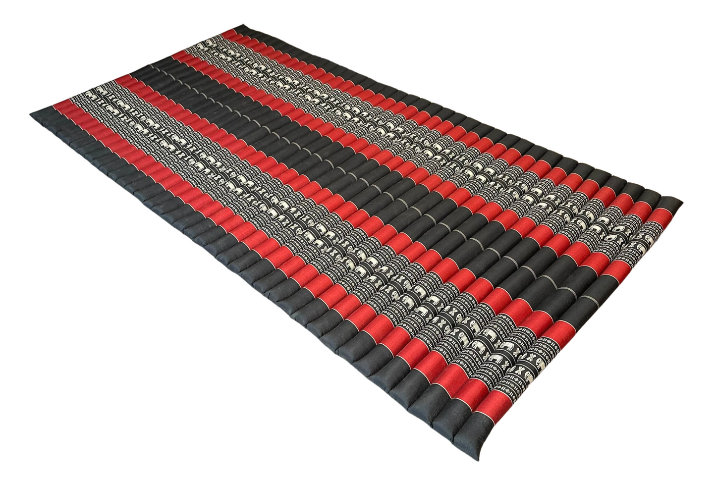 Kapok Thai Yoga Mat · Crazy Red · 6"5 feet [Red and black]