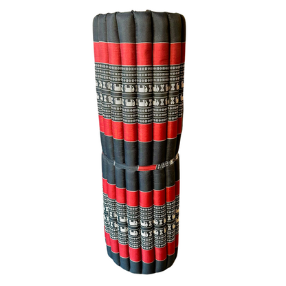 Kapok Thai Yoga Mat · Crazy Red · 6"5 feet [Red and black]