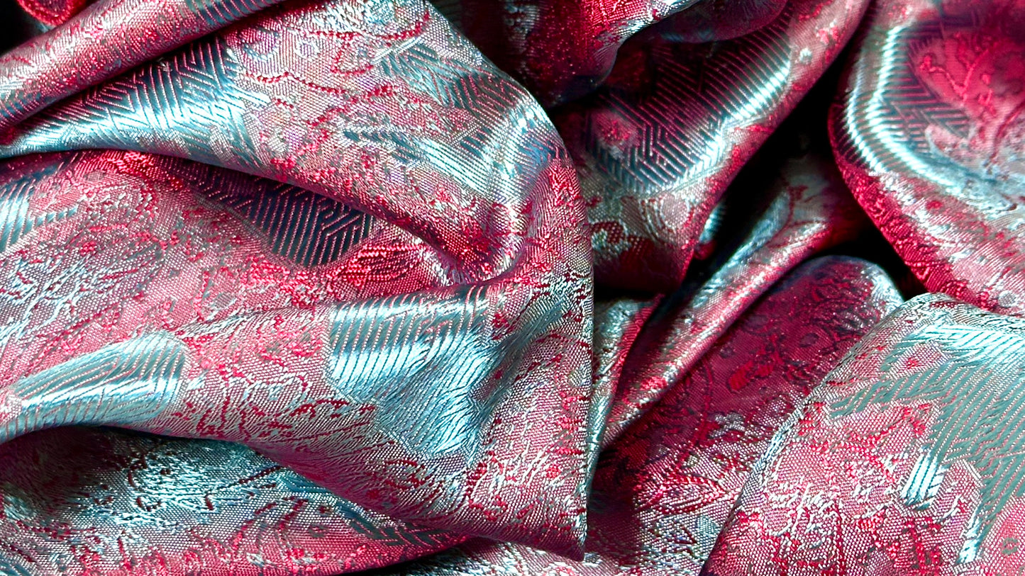 Traditional Thai Scarf · Magical Blue Red [Blue and red]