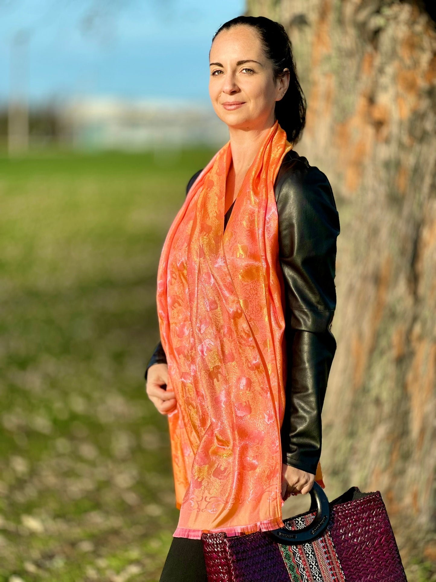 Foulard traditionnel thaïlandais · Sunset Orange [Orange]