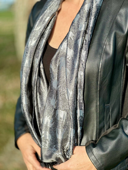 Traditional Thai Scarf · The Silver Lining [Silver]