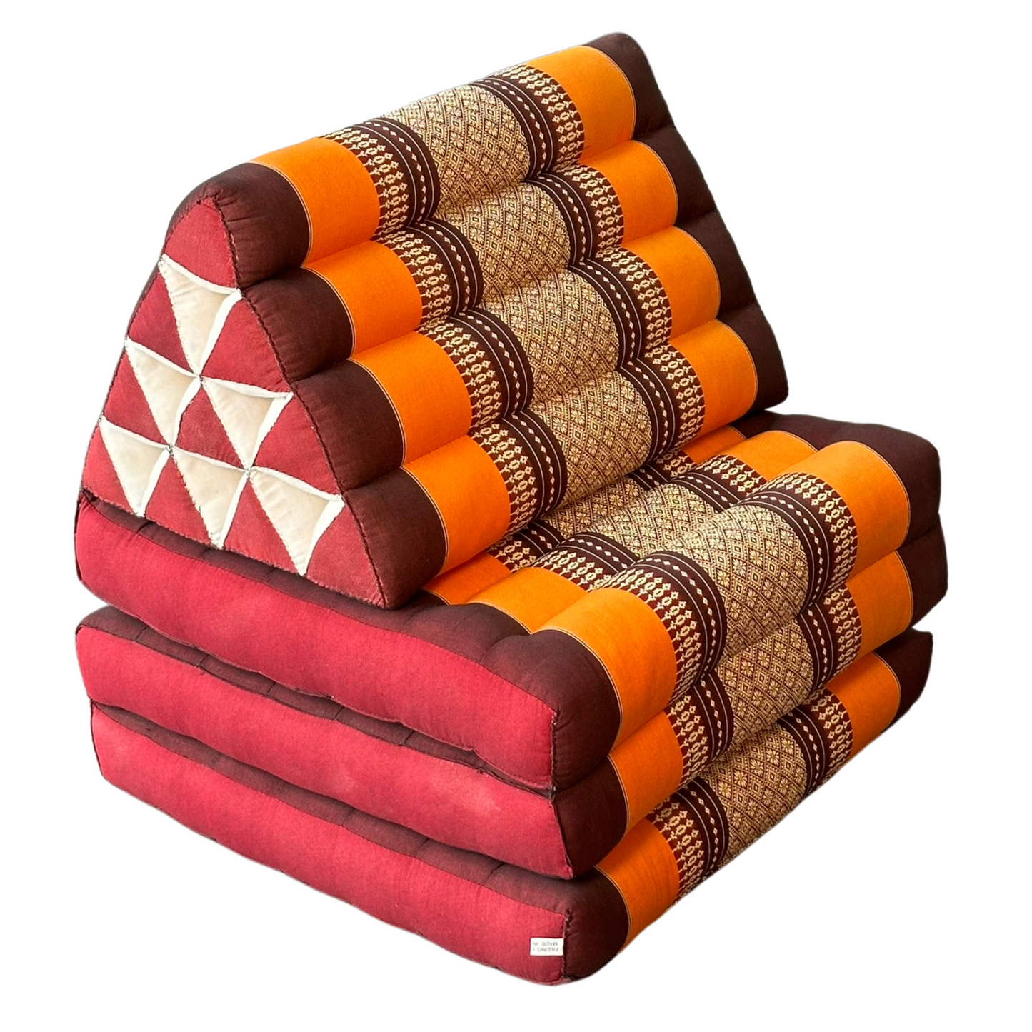 Coussin triangulaire thaï en Kapok · The Orange One [Orange]