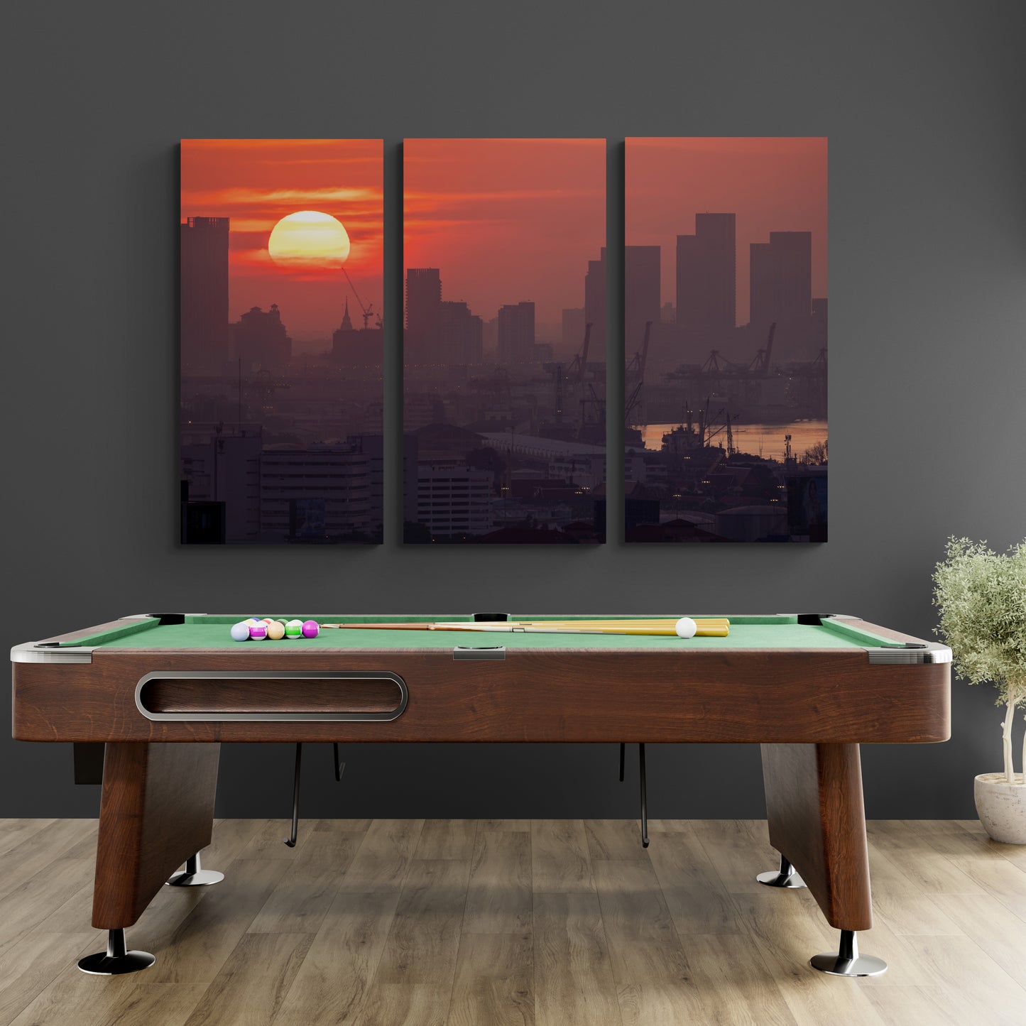 Printed canvas · High quality · Fog over Bangkok · Wall art