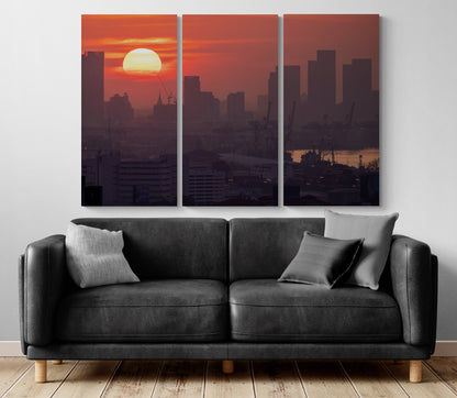 Printed canvas · High quality · Fog over Bangkok · Wall art