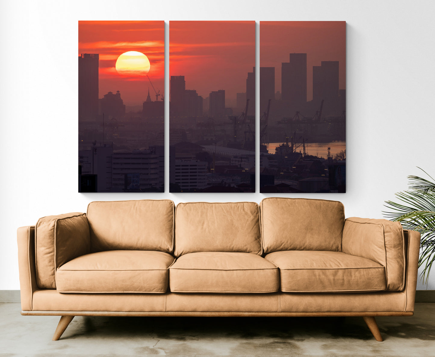 Printed canvas · High quality · Fog over Bangkok · Wall art