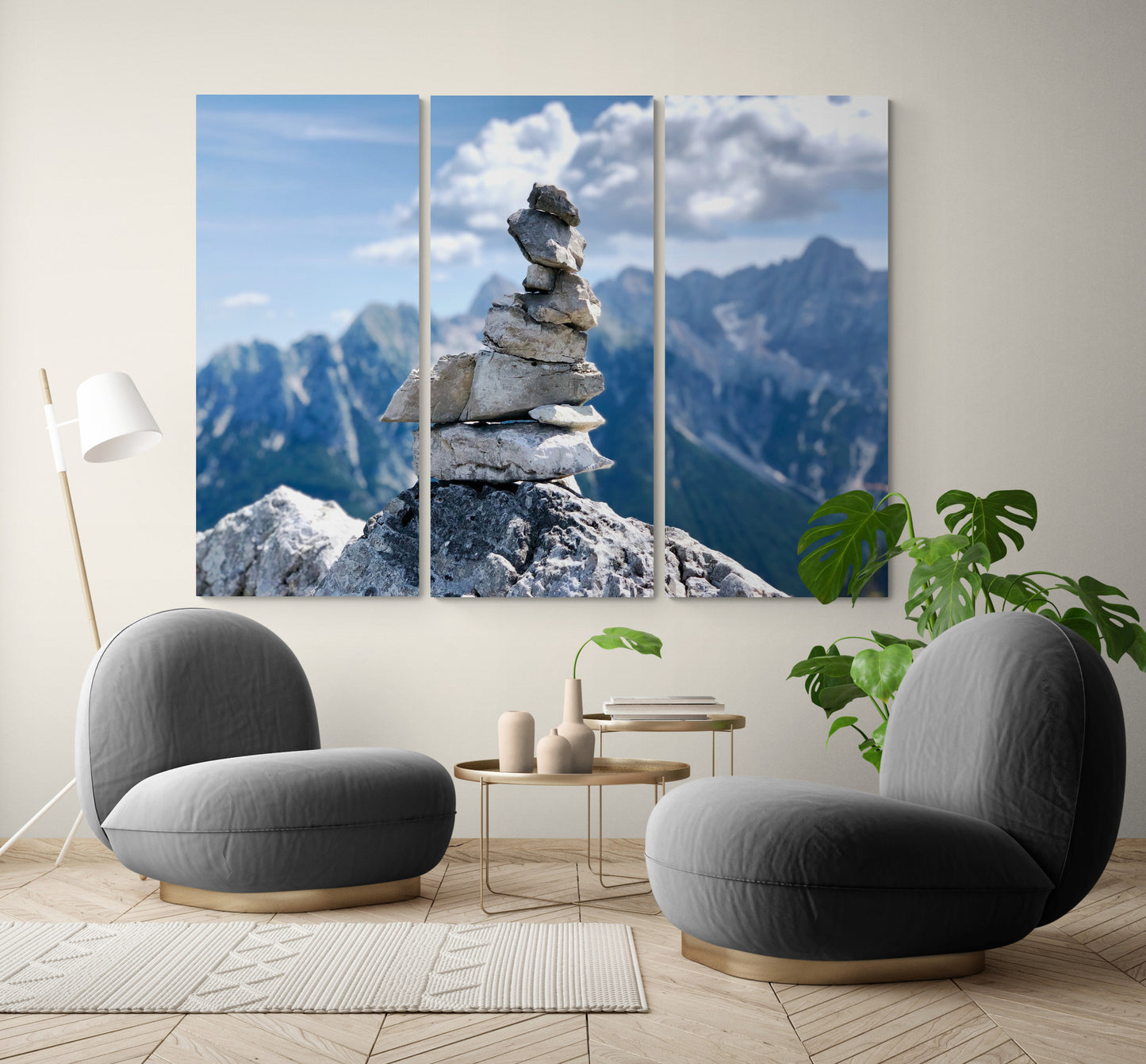 Printed canvas · High quality · Pebbles on the mountain · Wall art