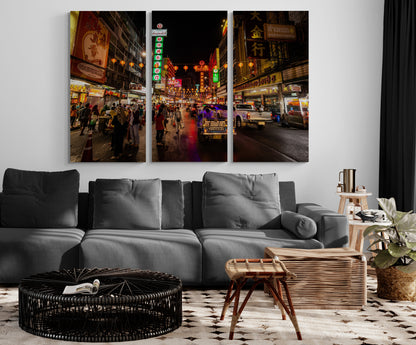 Printed canvas · High quality · Bangkok at night · Wall art