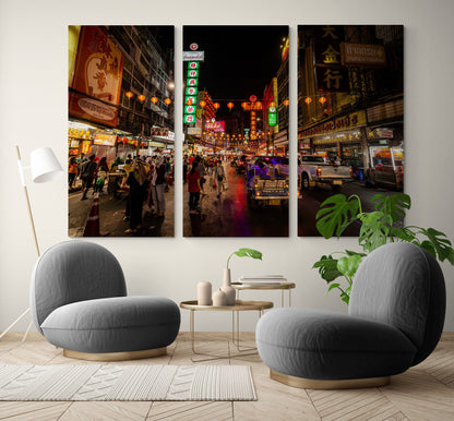 Printed canvas · High quality · Bangkok at night · Wall art