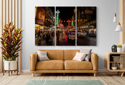 Printed canvas · High quality · Bangkok at night · Wall art