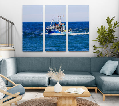 Printed canvas · High quality · Fishing boat · Spain · Wall art