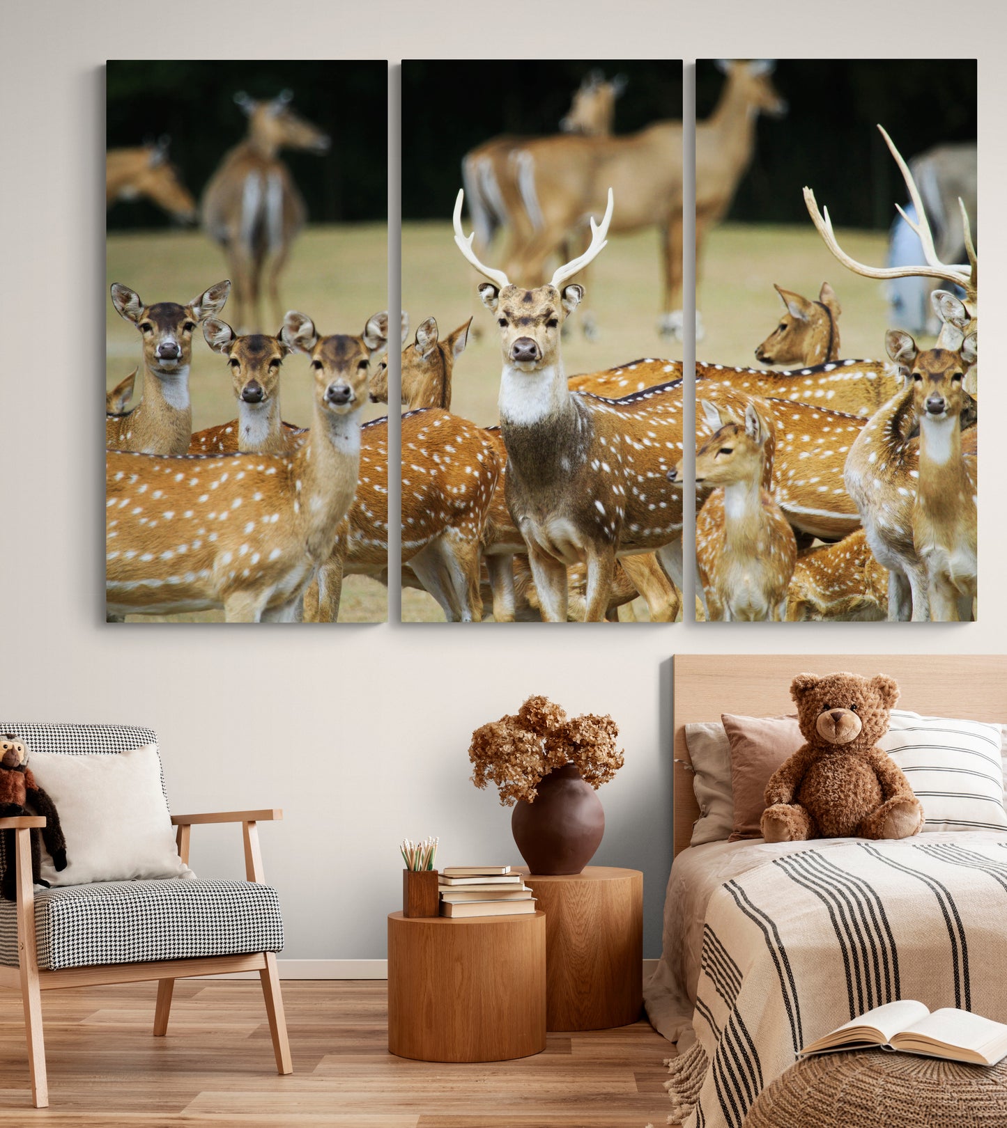 Printed canvas · High quality · Wild deer · Wall art