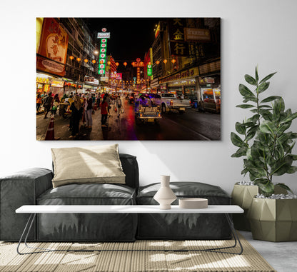 Printed canvas · High quality · Bangkok at night · Wall art