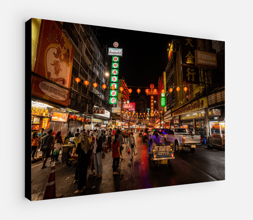 Printed canvas · High quality · Bangkok at night · Wall art