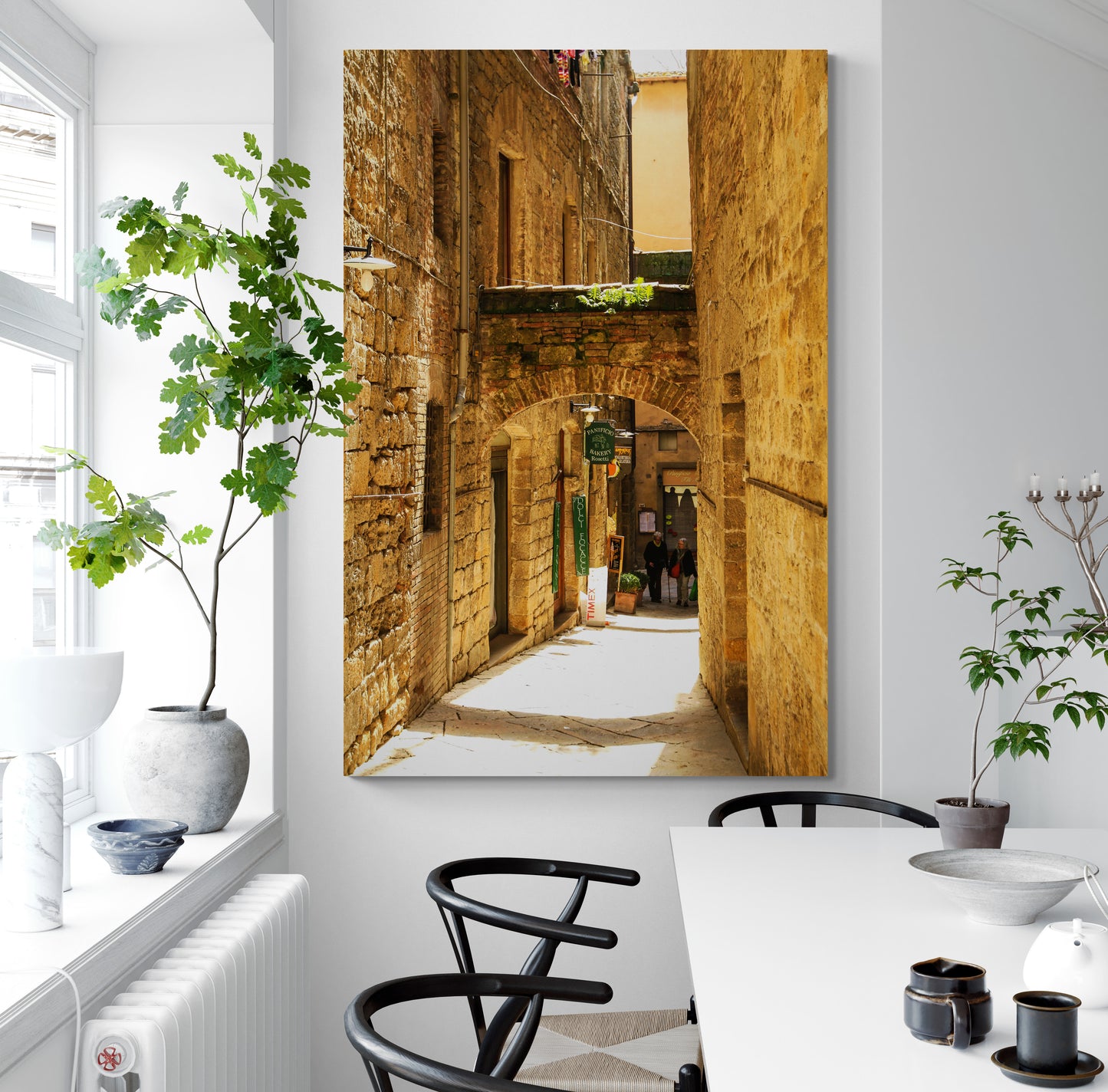 Vertical printed canvas · High quality · Streets in Italy · Wall art