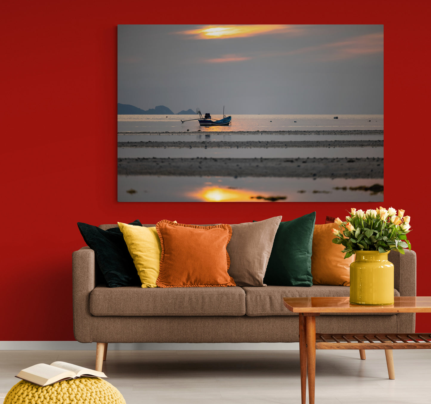 Printed canvas · High quality · Thai fishing boat · Wall art