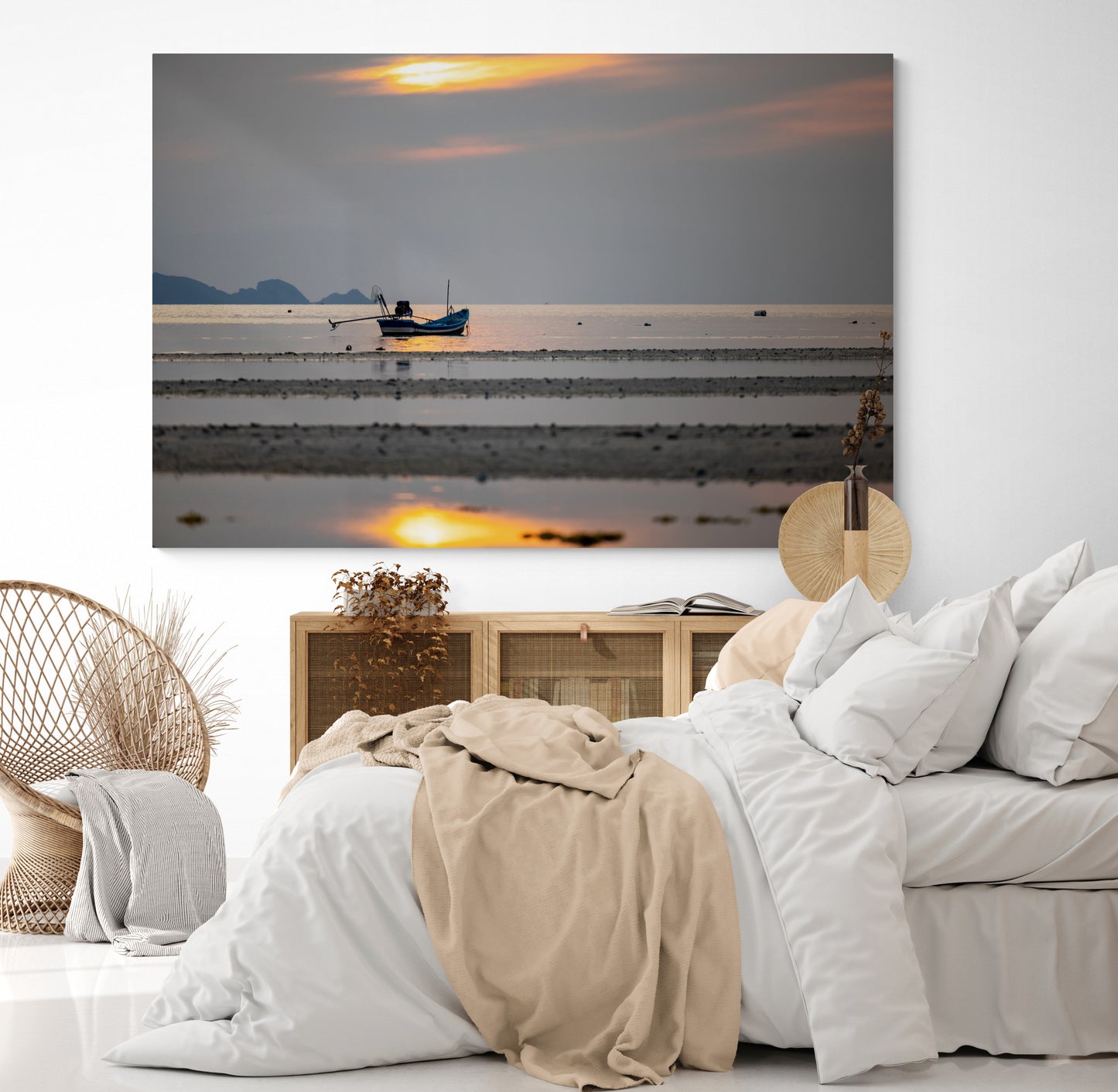 Printed canvas · High quality · Thai fishing boat · Wall art