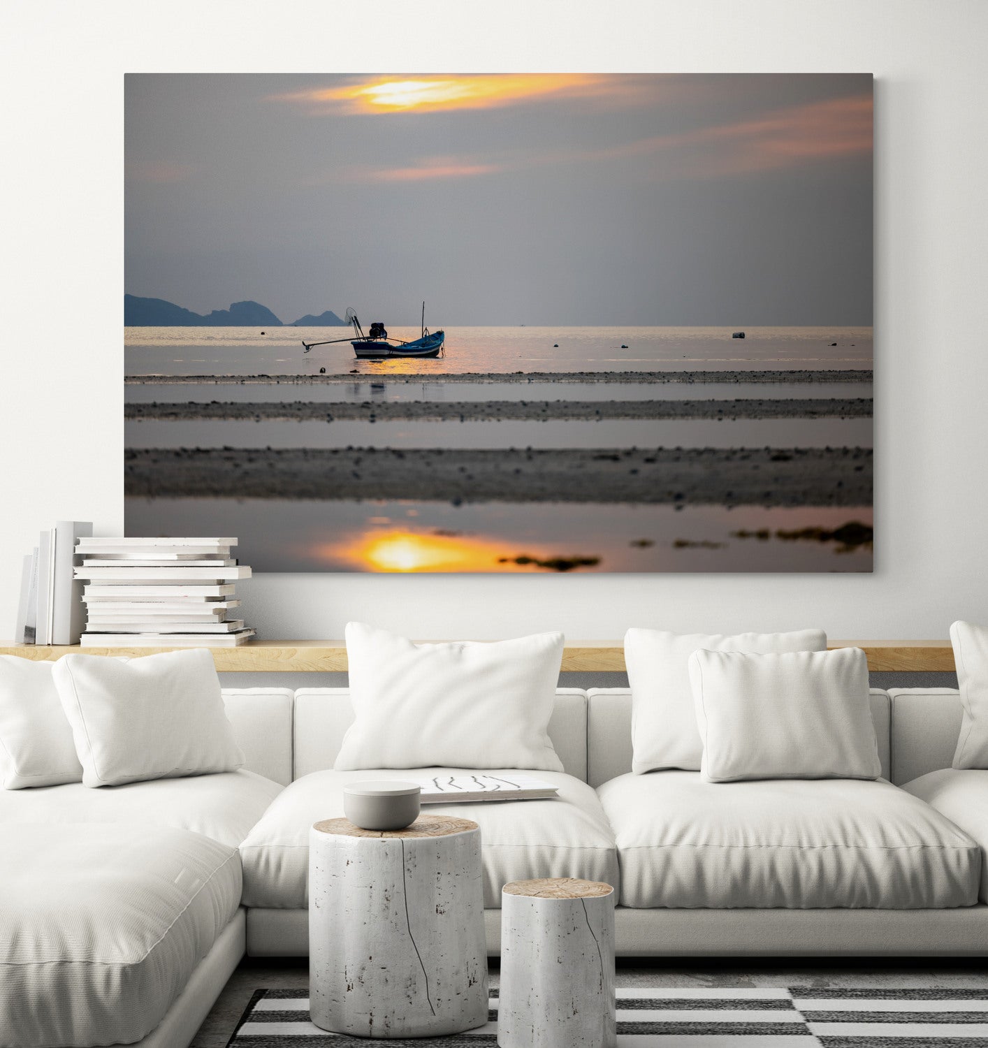 Printed canvas · High quality · Thai fishing boat · Wall art