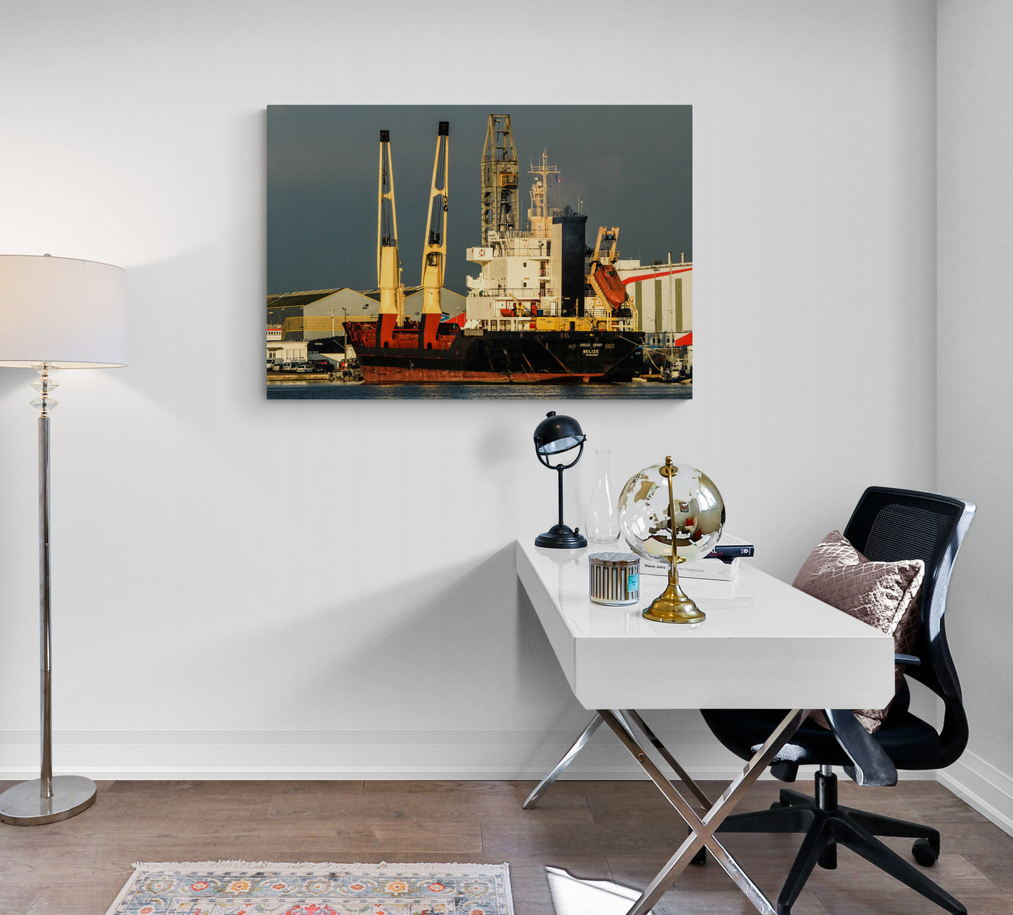 Printed canvas · High quality · Industrial boat · Wall art