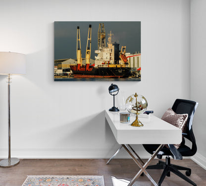 Printed canvas · High quality · Industrial boat · Wall art