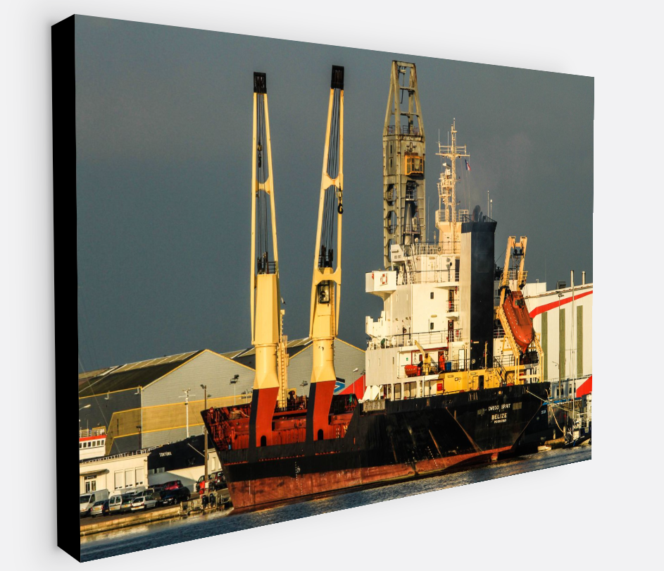 Printed canvas · High quality · Industrial boat · Wall art