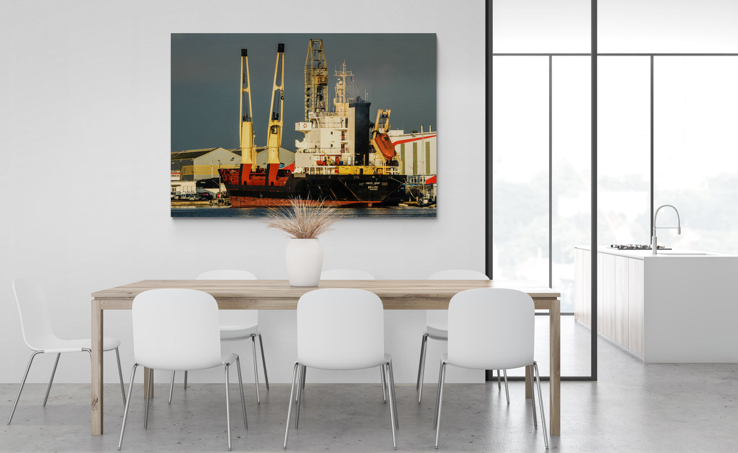 Printed canvas · High quality · Industrial boat · Wall art