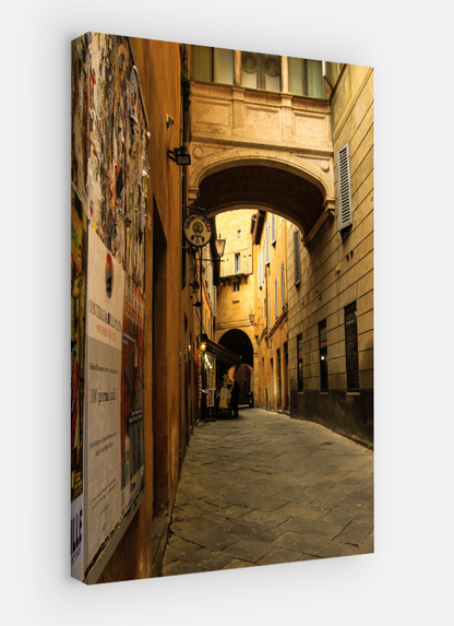 Toile imprimée verticale · Haute qualité · Ruelle en Italie · Décoration murale