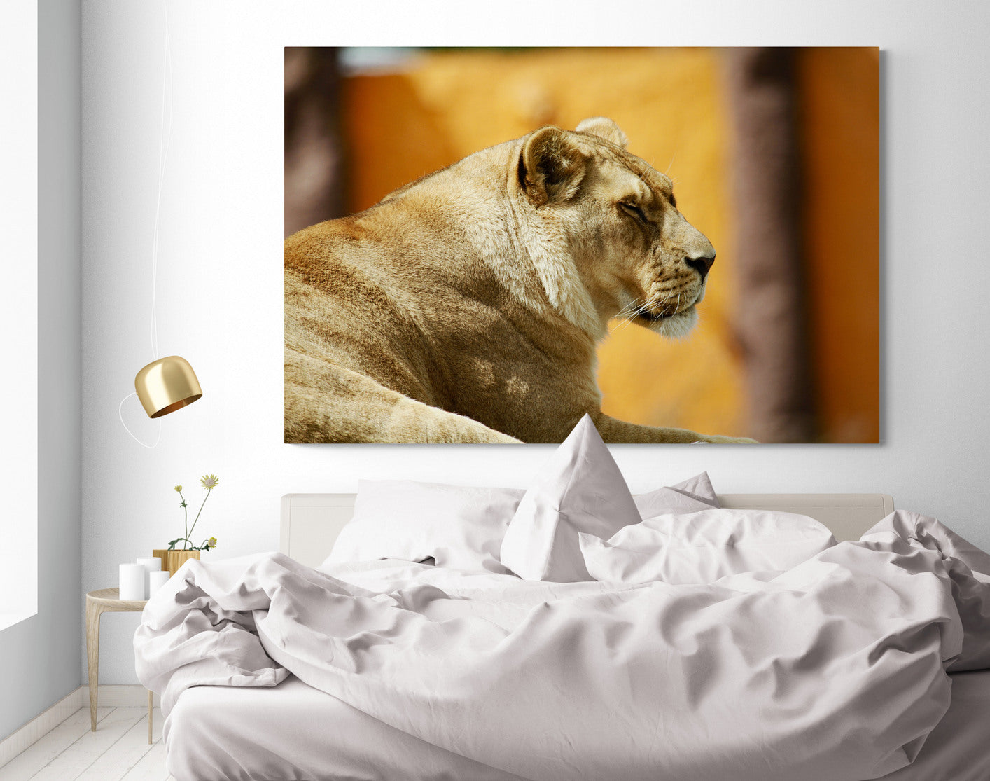 Printed canvas · High quality · Lion · Wall art