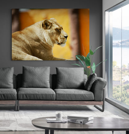 Printed canvas · High quality · Lion · Wall art