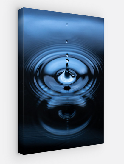 Vertical printed canvas · High quality · Water drop · Wall art