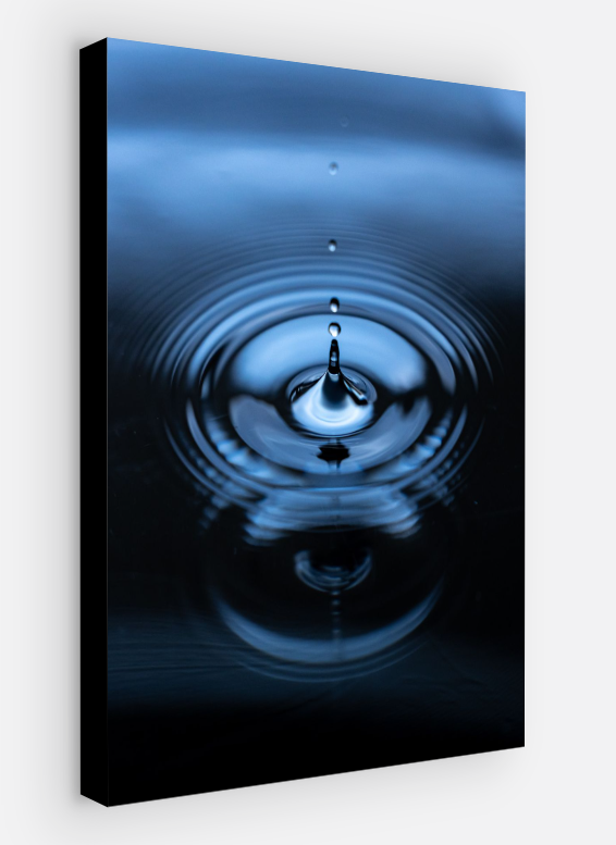 Vertical printed canvas · High quality · Water drop · Wall art