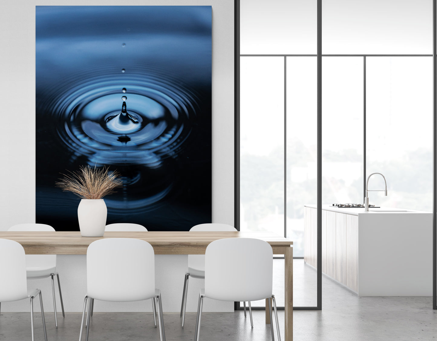 Vertical printed canvas · High quality · Water drop · Wall art