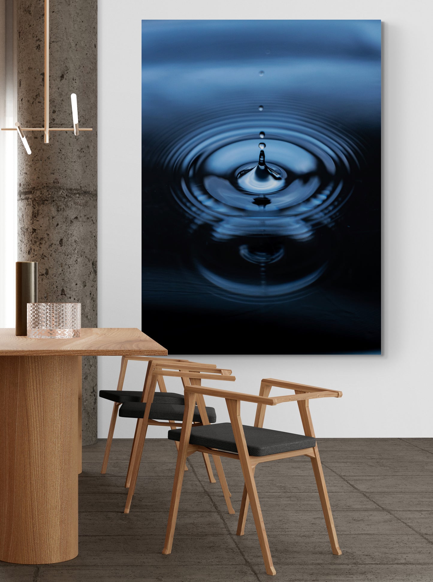 Vertical printed canvas · High quality · Water drop · Wall art