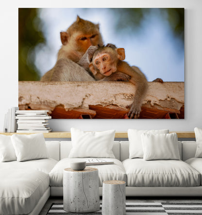 Printed canvas · High quality · Monkeys · Wall art