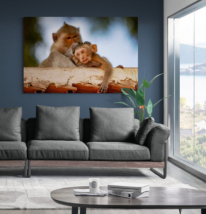 Printed canvas · High quality · Monkeys · Wall art