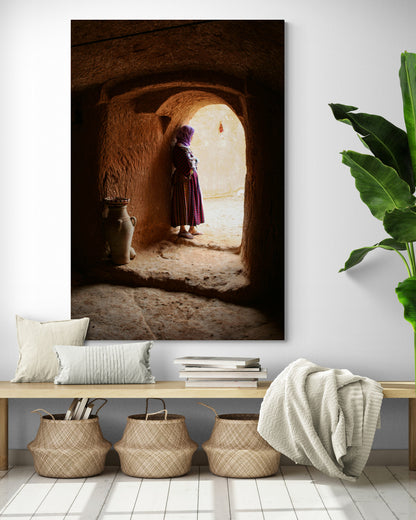 Vertical printed canvas · High quality · Alley in Morocco · Wall art