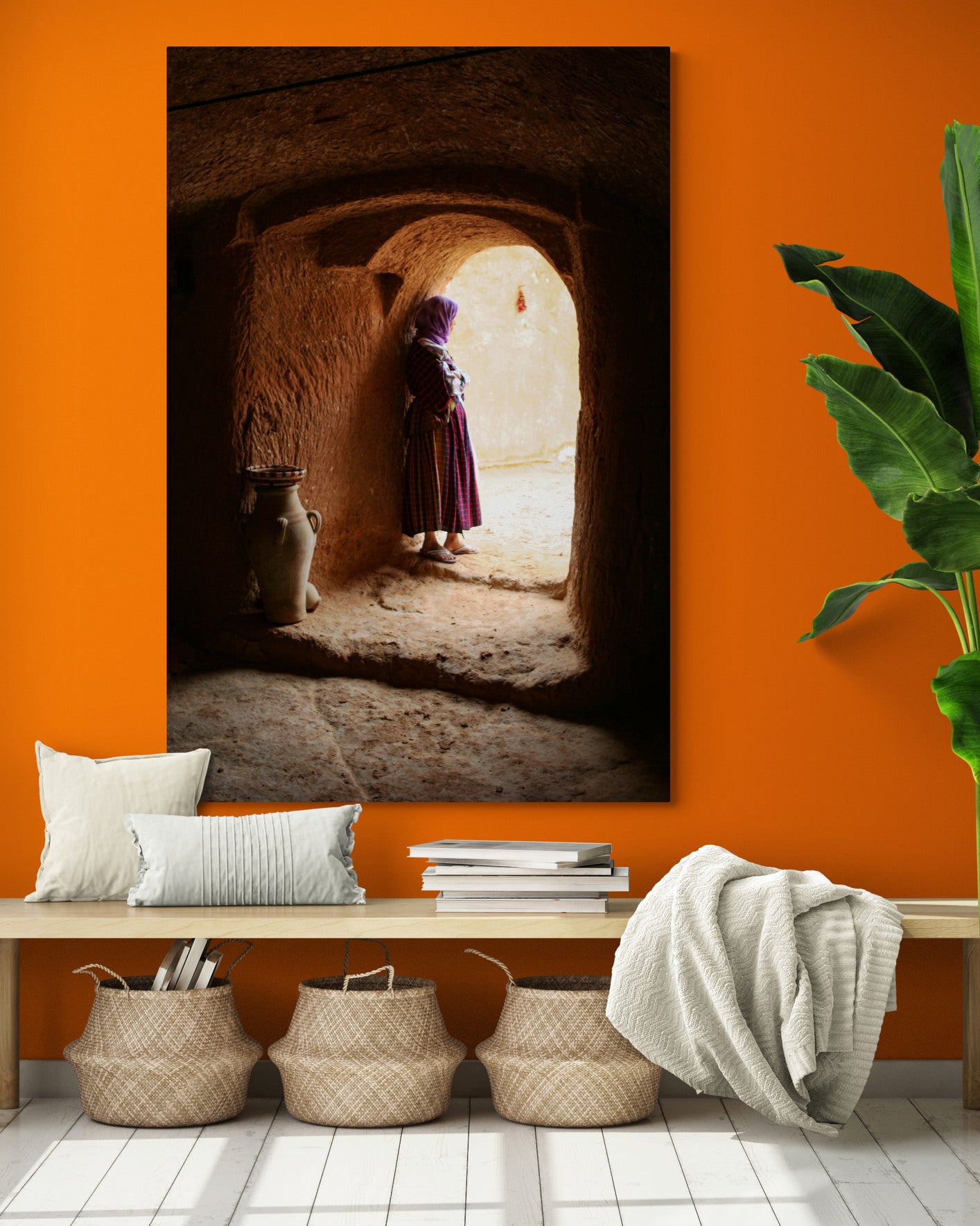 Vertical printed canvas · High quality · Alley in Morocco · Wall art