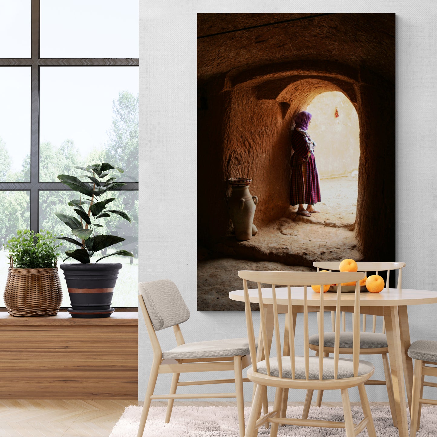 Vertical printed canvas · High quality · Alley in Morocco · Wall art