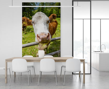 Vertical printed canvas · High quality · Cow · Wall art