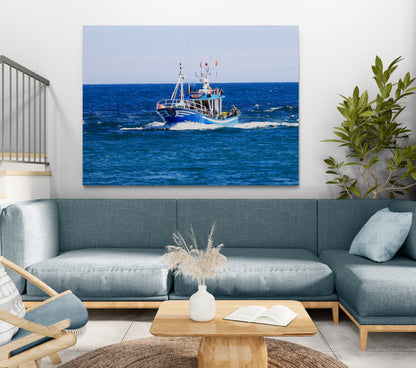 Printed canvas · High quality · Fishing boat · Spain · Wall art