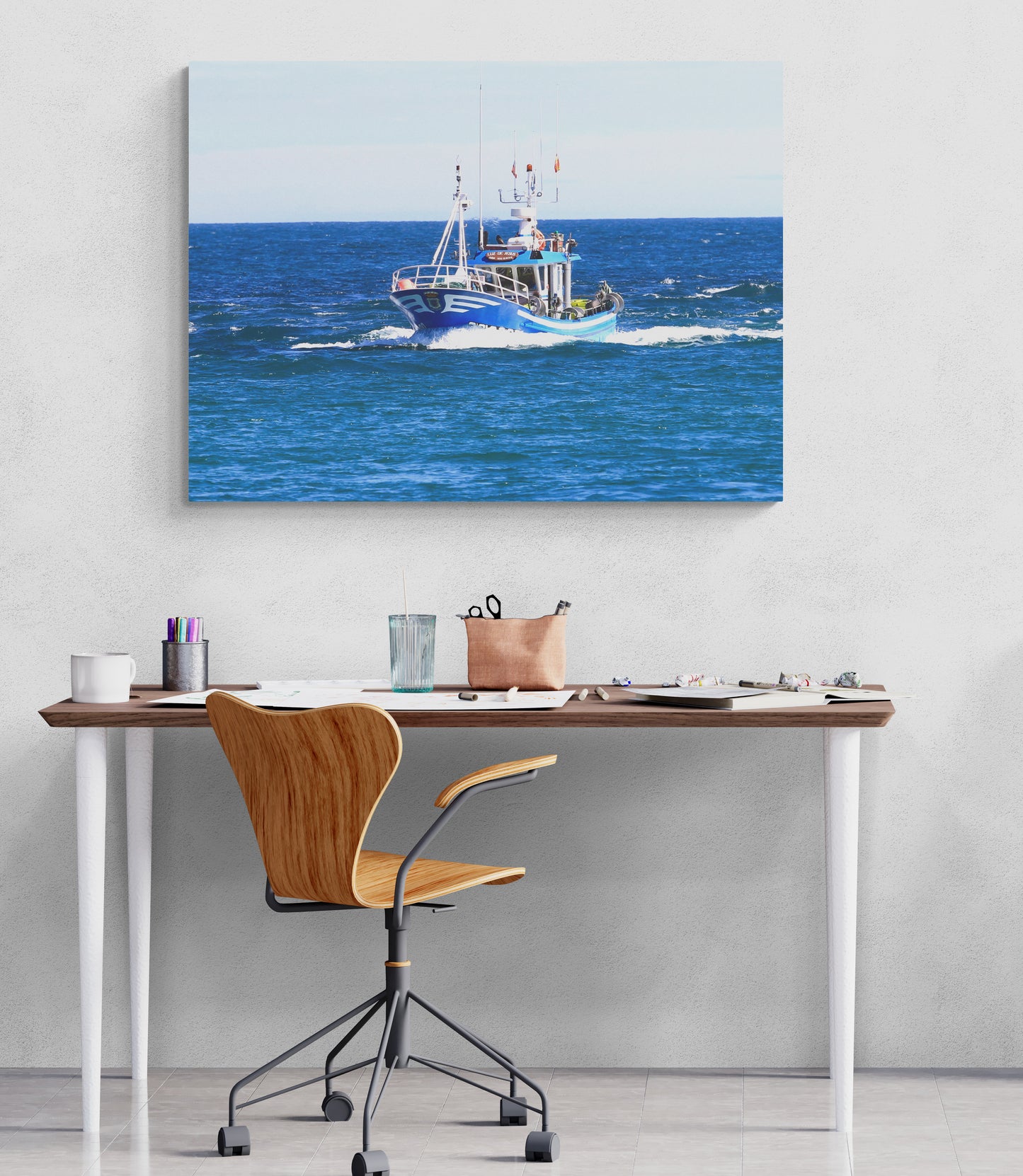 Printed canvas · High quality · Fishing boat · Spain · Wall art