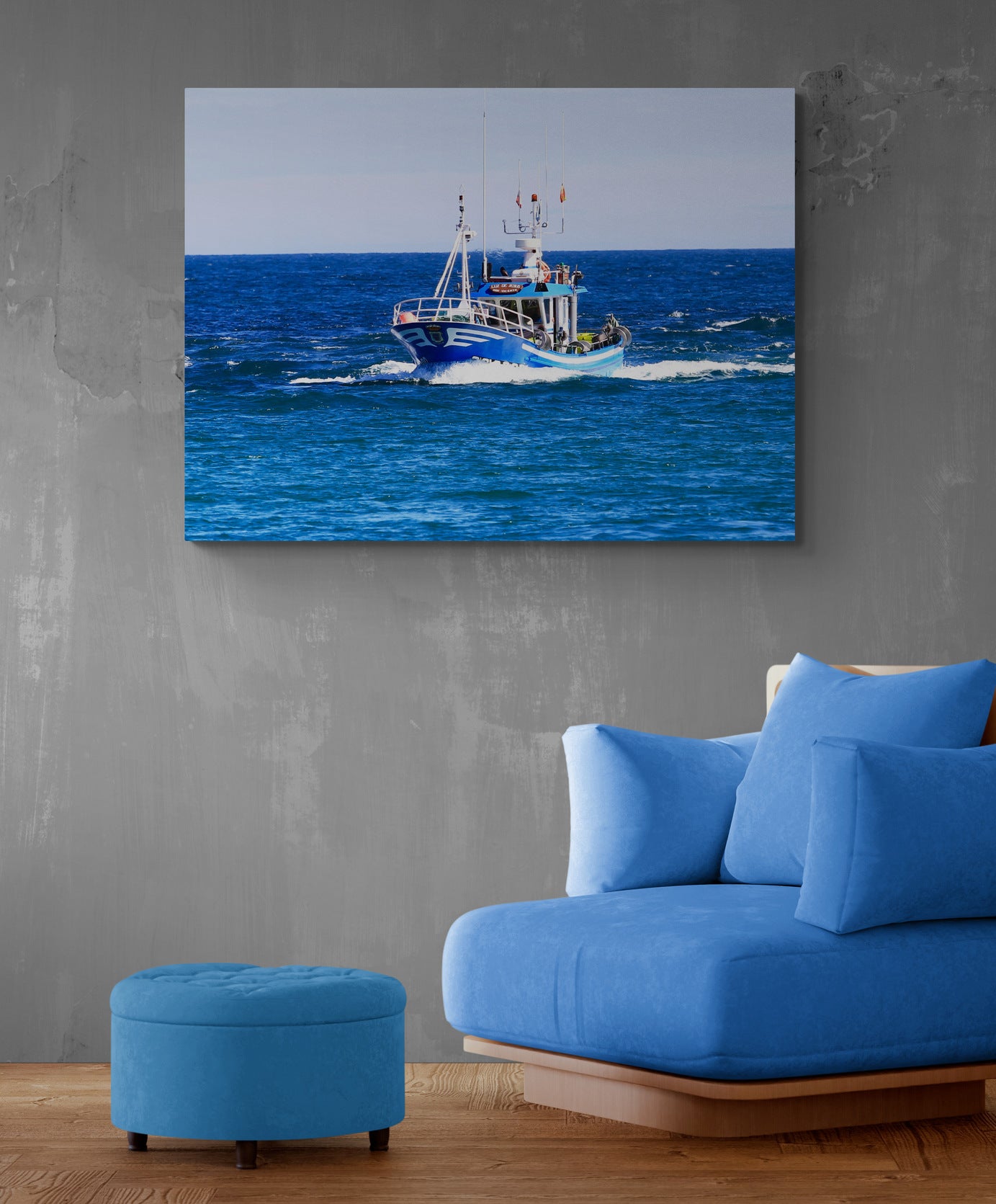 Printed canvas · High quality · Fishing boat · Spain · Wall art