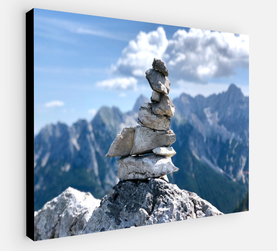 Printed canvas · High quality · Pebbles on the mountain · Wall art