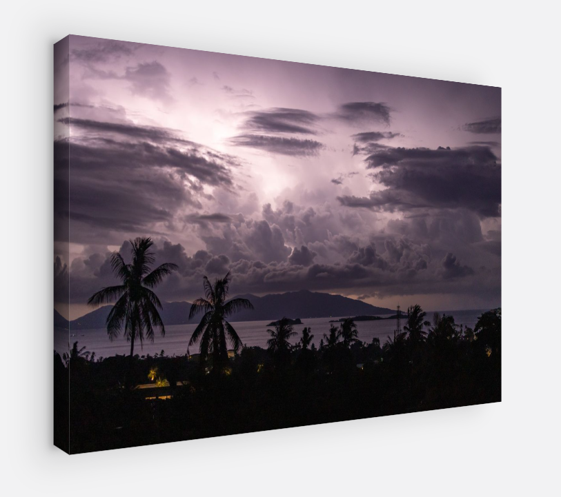 Printed canvas · High quality · Thunderstorm in Thailand · Wall art